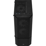 Aerocool Quantum Mesh v3 Tower-behuizing Zwart/grijs | USB-A 2.0 | 2x USB-A 3.2 (5 Gbit/s) | 2x Audio | Window-kit