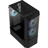 Aerocool Quantum Mesh v3 Tower-behuizing Zwart/grijs | USB-A 2.0 | 2x USB-A 3.2 (5 Gbit/s) | 2x Audio | Window-kit