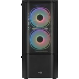 Aerocool Quantum Mesh v3 Tower-behuizing Zwart/grijs | USB-A 2.0 | 2x USB-A 3.2 (5 Gbit/s) | 2x Audio | Window-kit