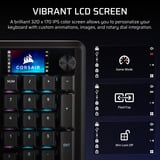 Corsair VANGUARD 96 WIRELESS RGB mechanisch gaming toetsenbord Zwart, US lay-out (QWERTY), Corsair MLX Plasma, 96%, RGB, Keycaps PBT double-shot, ABS single-shot, Hot-swap, RF2.4 / USB / Bluetooth