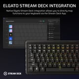 Corsair VANGUARD 96 WIRELESS RGB mechanisch gaming toetsenbord Zwart, US lay-out (QWERTY), Corsair MLX Plasma, 96%, RGB, Keycaps PBT double-shot, ABS single-shot, Hot-swap, RF2.4 / USB / Bluetooth