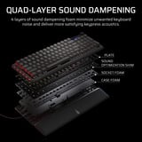 Corsair VANGUARD 96 WIRELESS RGB mechanisch gaming toetsenbord Zwart, US lay-out (QWERTY), Corsair MLX Plasma, 96%, RGB, Keycaps PBT double-shot, ABS single-shot, Hot-swap, RF2.4 / USB / Bluetooth