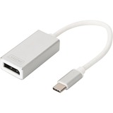 Digitus DA-70844 USB-C naar DisplayPort adapter Wit/zilver