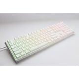 Ducky One 3 Classic Pure White RGB mechanisch toetsenbord Wit, US lay-out (QWERTY), Cherry MX Speed Silver, 100%, RGB led, Double-shot PBT, Hot-swappable, QUACK Mechanics