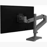 Ergotron LX Pro Desk Monitor Arm, Tall Pole monitorarm Donkergrijs