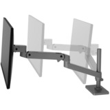 Ergotron LX Pro Desk Monitor Arm, Tall Pole monitorarm Donkergrijs