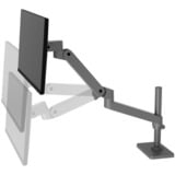 Ergotron LX Pro Desk Monitor Arm, Tall Pole monitorarm Donkergrijs