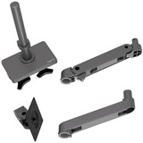 Ergotron LX Pro Desk Monitor Arm, Tall Pole monitorarm Donkergrijs