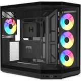 HYTE HYTE Y50 Pitch Black midi tower behuizing Zwart | 2x USB-A | 1x USB-C | RGB | Window