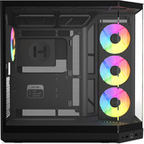 HYTE HYTE Y50 Pitch Black midi tower behuizing Zwart | 2x USB-A | 1x USB-C | RGB | Window