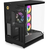 HYTE HYTE Y50 Pitch Black midi tower behuizing Zwart | 2x USB-A | 1x USB-C | RGB | Window