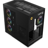 HYTE HYTE Y50 Pitch Black midi tower behuizing Zwart | 2x USB-A | 1x USB-C | RGB | Window