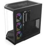 HYTE HYTE Y50 Pitch Black midi tower behuizing Zwart | 2x USB-A | 1x USB-C | RGB | Window