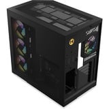 HYTE Y50 RGB Pitch Black midi tower behuizing Zwart | 2x USB-A | 1x USB-C | RGB | Tempered Glass