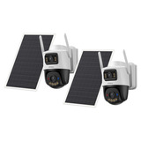 Imou AOV Dual lens 5MP+5MP buitencamera bundel Wit, 2 stuks, 3K, 4G LTE, WiFi 6, Solar panel