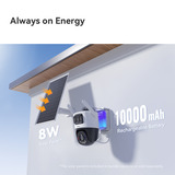 Imou AOV Dual lens 5MP+5MP buitencamera bundel Wit, 2 stuks, 3K, 4G LTE, WiFi 6, Solar panel