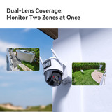 Imou AOV Dual lens 5MP+5MP buitencamera bundel Wit, 2 stuks, 3K, 4G LTE, WiFi 6, Solar panel