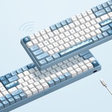 Iqunix F97 Wintertide Wireless Mechanical Keyboard Lichtblauw, US lay-out (QWERTY), Cherry MX Silent Red, 96%, RGB leds, Hot-swappable, PBT, 2.4GHz | Bluetooth 5.1 | USB-C