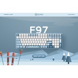 Iqunix F97 Wintertide Wireless Mechanical Keyboard, gaming toetsenbord Lichtblauw, US lay-out, Cherry MX Silent Red, RGB leds, 96%, Hot-swappable, PBT, 2.4GHz | Bluetooth 5.1 | USB-C