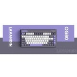 Iqunix OG80 Lavandin Wireless Mechanical Keyboard Lavendel, US lay-out (QWERTY), Cherry MX Brown, 80% (TKL)	, Hot-swappable, PBT, 2.4GHz | Bluetooth 5.1 | USB-C