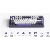 Iqunix OG80 Lavandin Wireless Mechanical Keyboard, gaming toetsenbord Lavendel, US lay-out, Cherry MX Brown, RGB leds, 80% (TKL), Hot-swappable, PBT, 2.4GHz | Bluetooth 5.1 | USB-C