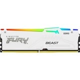 Kingston FURY 32 GB DDR5-6000 werkgeheugen Wit, KF560C40BWA-32, Beast RGB, XMP