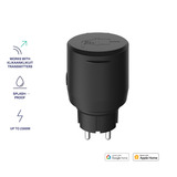 KlikAanKlikUit MAGC-2300 Matter stekkerschakelaar voor buiten Zwart, Google Home, Apple Home, tot 2300W 