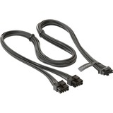 Seasonic 12VHPWR PCIe adapterkabel Zwart, zwart