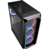 Sharkoon TK5M RGB midi tower behuizing Zwart | 3x USB-A | Tempered Glass