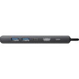 Sitecom 6-in-1 USB-C Power Delivery GEN2 Multiport Adapter dockingstation Grijs