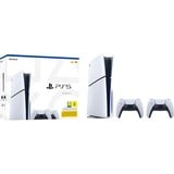 Sony PlayStation 5 Console (Slim) + Twee DualSense Draadloze Controllers Wit/zwart