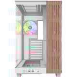Thermaltake View 380 XL WS ARGB midi tower behuizing Wit/houtkleur | 2x USB-A | 1x USB-C | RGB | Tempered Glass