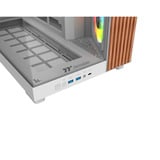 Thermaltake View 380 XL WS ARGB midi tower behuizing Wit/houtkleur | 2x USB-A | 1x USB-C | RGB | Tempered Glass