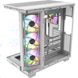 Thermaltake View 380 XL WS ARGB midi tower behuizing Wit/houtkleur | 2x USB-A | 1x USB-C | RGB | Tempered Glass