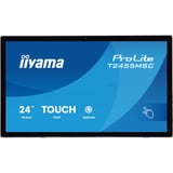 iiyama ProLite T2455MSC-B2 23.8" touchscreen monitor Zwart, 120 Hz, HDMI, DisplayPort, Audio, USB, Webcam, Touch