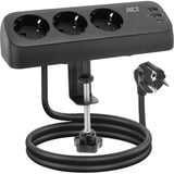 ACT Connectivity Stekkerdoos met 3 type-F stopcontacten Zwart, 3x stekker, 1x USB-C, 2x USB-A, 30W Power Delivery, USB Type-C/A poorten