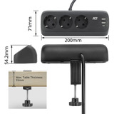 ACT Connectivity Stekkerdoos met 3 type-F stopcontacten stekkerdoos Zwart, 30W Power Delivery, USB Type-C/A poorten