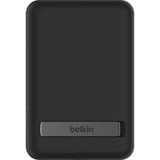 Belkin BoostCharge Magnetische draadloze 5000mAh-powerbank + standaard Zwart, 5.000 mAh