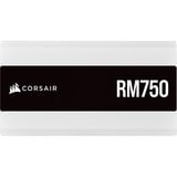 Corsair RM750 White (2021) voeding  Wit, 4x PCIe, Full kabel-management 