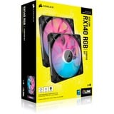 Corsair iCUE LINK RX140 RGB 140 mm PWM-fan, Starterskit case fan Zwart, 4-pin PWM