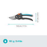 GARDENA Snoeischaar PremiumCut Flex, bypass Grijs/turquoise, tuinsnoeischaar voor groen hout, 24 mm
