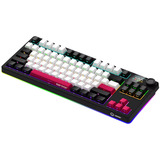 LORGAR KBP70TKLW RGB mechanisch gaming toetsenbord Zwart, US lay-out (QWERTY), LOGAR Toxic Purple, 80% (TKL)	, TKL, RGB, Hot-swappable, PBT Double-shot, Bluetooth / 2.4GHz / USB