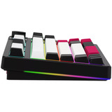 LORGAR KBP70TKLW RGB mechanisch gaming toetsenbord Zwart, US lay-out (QWERTY), LOGAR Toxic Purple, 80% (TKL)	, TKL, RGB, Hot-swappable, PBT Double-shot, Bluetooth / 2.4GHz / USB