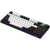 LORGAR KBP70TKLW RGB mechanisch gaming toetsenbord Zwart, US lay-out (QWERTY), LOGAR Toxic Purple, 80% (TKL)	, TKL, RGB, Hot-swappable, PBT Double-shot, Bluetooth / 2.4GHz / USB