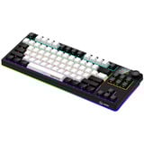 LORGAR KBP70TKLW, gaming toetsenbord Zwart, US lay-out, TKL, RGB, Hot-swappable, PBT Double-shot, Bluetooth / 2.4GHz / USB