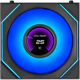 Lian Li UNI FAN SL-INF LCD FLEX Reverse 120 Wireless RGB case fans Zwart, 3 stuks, 120 x 124 x 28 mm, PWM, 3 stuks