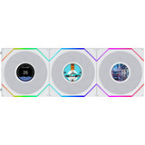 Lian Li UNI FAN TL LCD FLEX 120 Wireless RGB case fans Wit, 3 stuks, 124 x 120 x 28 mm, PWM, 3 stuks