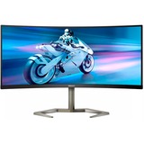 Philips 34M1C5500VA/00 34" Curved UltraWide gaming monitor Zwart, 2x HDMI, 2x DisplayPort, USB-A, USB-B, AMD FreeSync, HDR 10, 100Hz