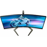 Philips 34M1C5500VA/00 34" Curved UltraWide gaming monitor Zwart, 2x HDMI, 2x DisplayPort, USB-A, USB-B, AMD FreeSync, HDR 10, 100Hz