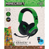 Razer Kraken V4 X - Minecraft Edition over-ear gaming headset Zwart/groen, Pc, PlayStation 5, Nintendo Switch